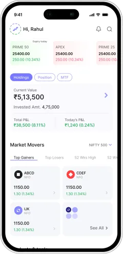 Portfolio overview with performance summary